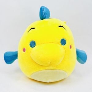 Squishmallow KellyToy Disney FLOUNDER Plush 5" Little Mermaid Ariel Fish Yellow